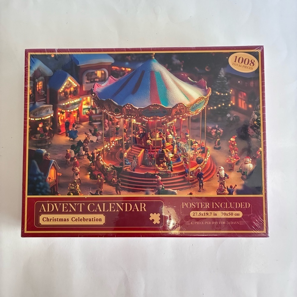 Christmas Celebrations Carousel Advent Calendar Puzzle 1008 pieces